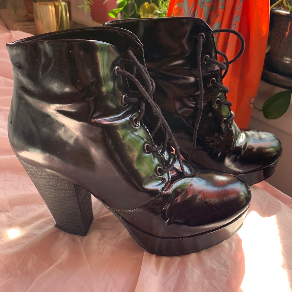 Steve Madden Patent Leather Booties